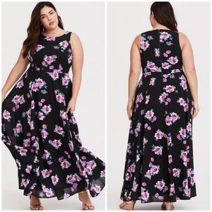 Torrid Floral High Neck Georgette Maxi Dress NWT [1742]